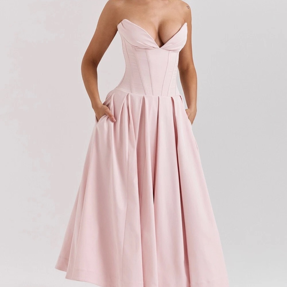 House of CB Strapless Pink Dress